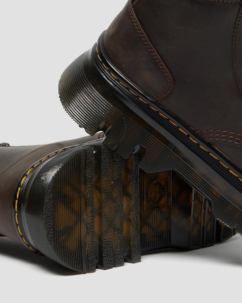 Dr Martens Tarik Crazy Horse Leren Utility Vrijetijdslaarzen Heren Donkerbruin | NL 337FDN